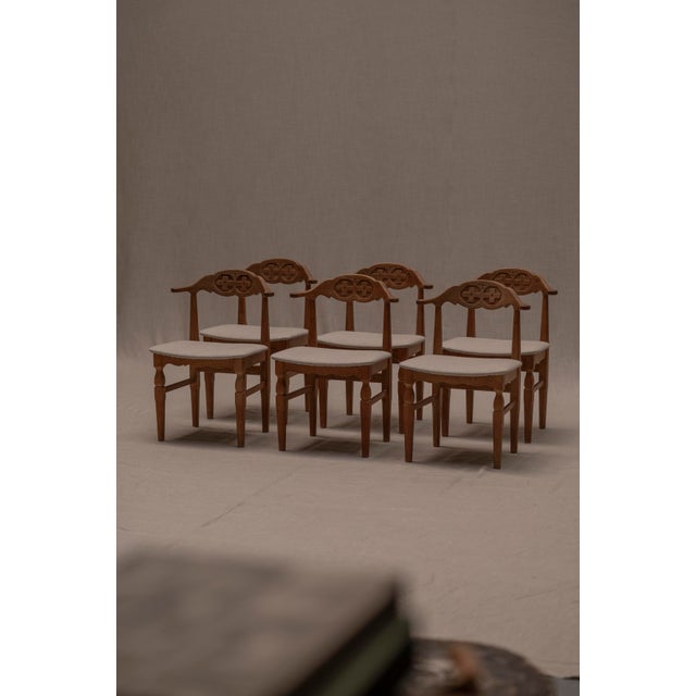 Vintage Dining Chair Set by Henning Kjærnulf, 1960s, Set of 6 For Sale - Image 11 of 12