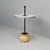 Italian Modern Round Side Table in Metal, Formica and Travertine, 1980s For Sale - Image 3 of 16