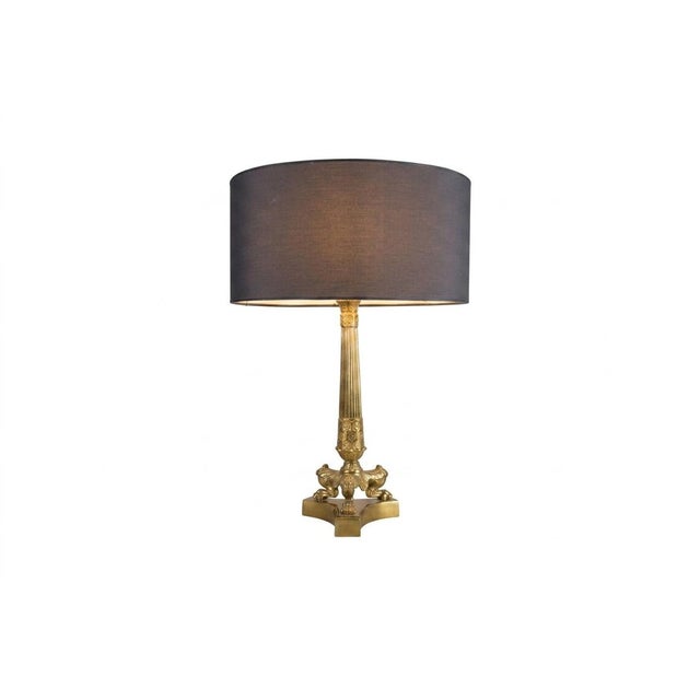 French Empire Style Brass Table Lamp, 1950s For Sale - Image 13 of 13