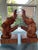 Wood Carved Mid Century Elephant Book Ends For Sale - Image 4 of 8