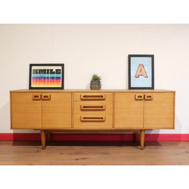 Mid Century Modern Vintage Sideboard Credenza in the Style of Uniflex Danish Style For Sale - Image 14 of 15