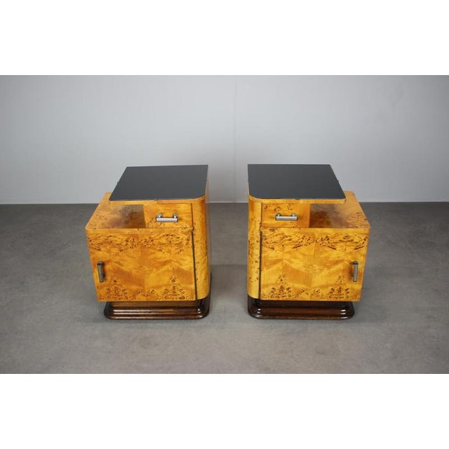 Mid-Century Modern Bedside Tables by Jindřich Halabala, Czechoslovakia, 1950s, Set of 2 For Sale - Image 11 of 18