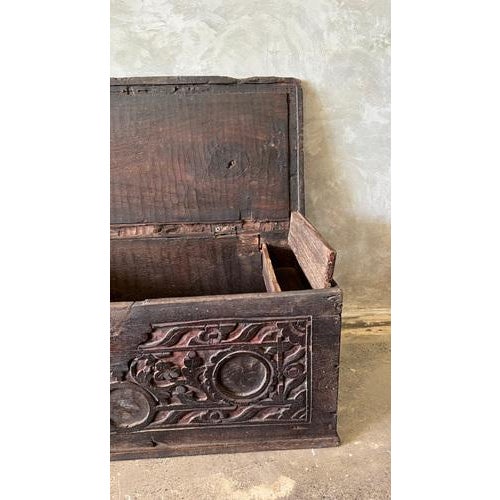 Small Indonesian Carved Wooden Chest For Sale - Image 4 of 18