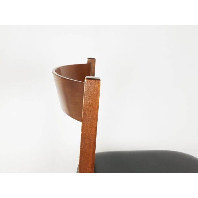 Wood Model 104 Dining Chairs by G. Frattini for Cassina, 1960s, Set of 6 For Sale - Image 7 of 17