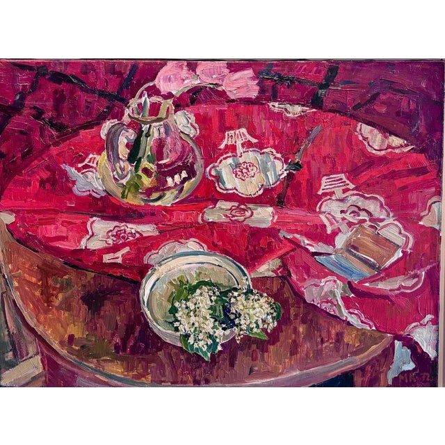 Still Life, Red, Vase, Russian Artist, Woman Artist MAYA KOPITZEVA (Gagra, Georgia, 1924 - 2005) Maya Kopitzeva's works...