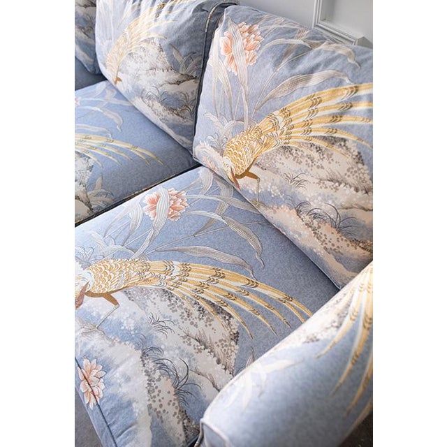 Southwood & Co. 20th Century Southwood & Co Postmodern Pheasant Floral Sofa For Sale - Image 4 of 13