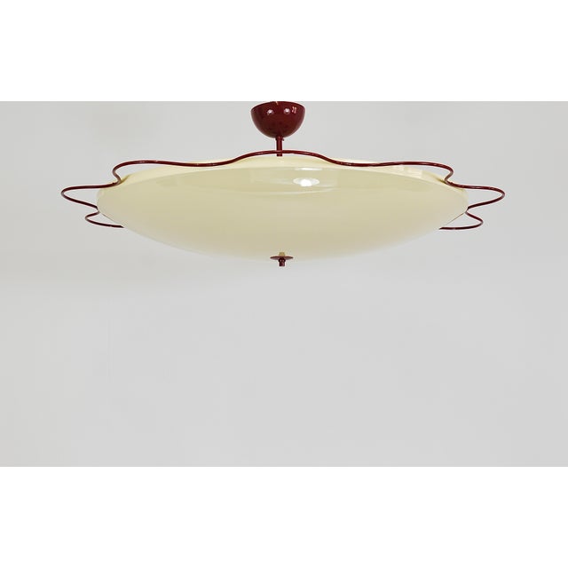 Large Mid-Century Modern Flush Mount from Filmcasino Vienna, 1950s For Sale - Image 3 of 18