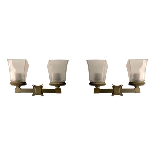 Early PAIR Antique Pullman Train Car Lamp Sconces Architectural Salvage For Sale