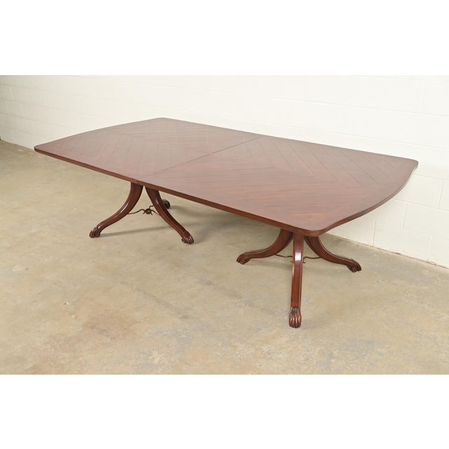 An exceptional Italian Provincial style extension dining table In the manner of Henredon By Emanuel Morez, "Palladio"...