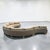 1970s Serpentine Sectional Sofa With Brass Feet For Sale - Image 9 of 11