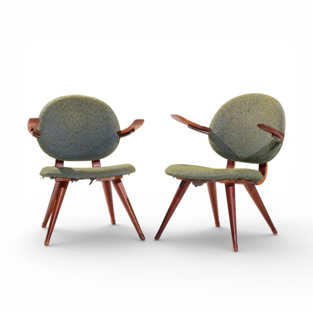 Mid-Century Modern Ilmari Tapiovaara Style Mid Century Dutch Lounge Chairs For Sale - Image 3 of 13