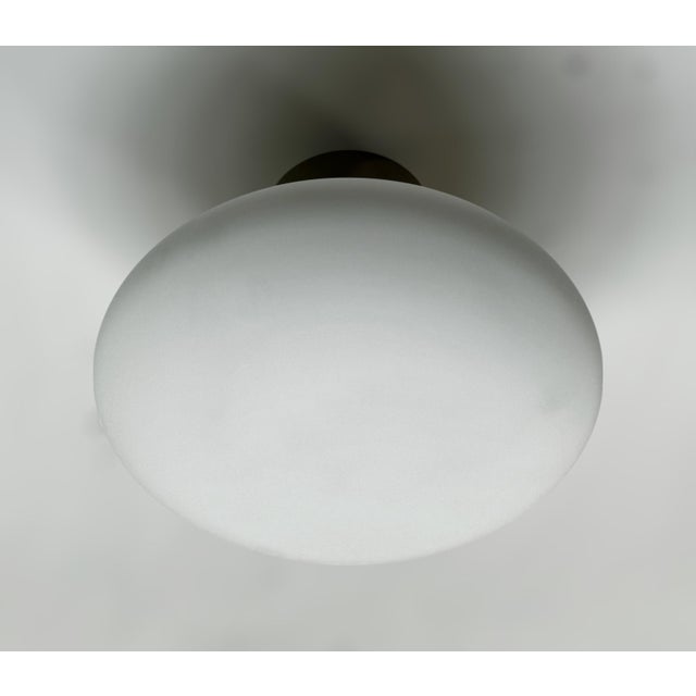 Fabio Ltd 21st Century Polished Nickel and Matte White Uno Flush Mount by Fabio LTD For Sale - Image 4 of 7