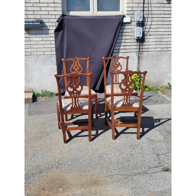 Set of 4 Early 20th Century English Dining Room Chairs For Sale - Image 16 of 16