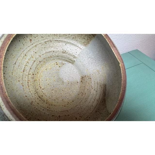 1960s Arts and Crafts Vintage Signed O Bucher Pottery Art Bowl Pristine C1960 For Sale - Image 5 of 17