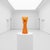 Vintage Studio Art Glass Vase-Frosted Orange-Modern-Memphis Style-Contemporary For Sale - Image 6 of 11
