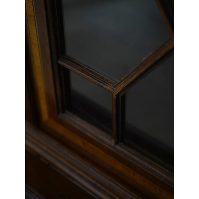 English Made Mahogany Inlaid Corner Cabinet For Sale - Image 13 of 17