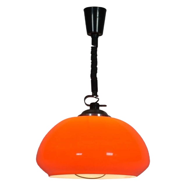 Mid-Century Glass Pendant, 1960s, Germany For Sale