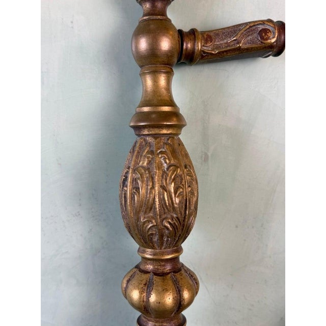 Victorian Pair of Monumental Cast Bronze Neoclassical Door Pull Handles For Sale - Image 3 of 11