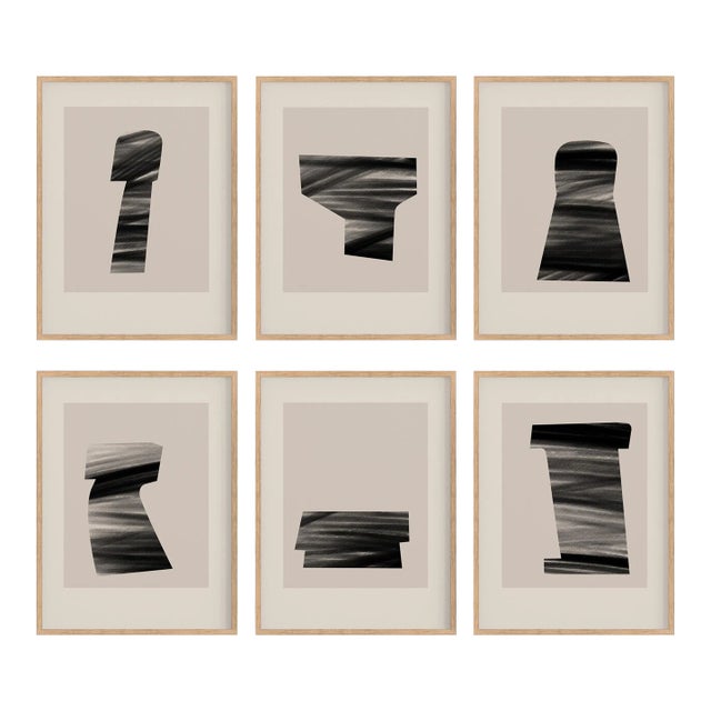 Abstract Figure Giclee Prints - Set of 6, Framed For Sale