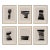 Abstract Figure Giclee Prints - Set of 6, Framed For Sale