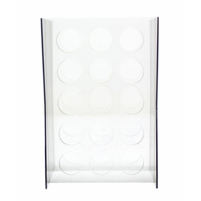 1960s Mid Century Modern Set of Three Clear & Smoked Lucite Wine Racks Stands - Set of 3 For Sale - Image 5 of 9