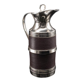 Vintage Polo Club Vacuum Flask, English, Leather, Cooling Jug, Warming Pitcher For Sale