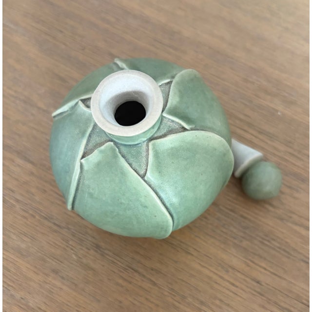 Handcrafted Studio Pottery Bottle W/Stopper For Sale In Los Angeles - Image 6 of 8