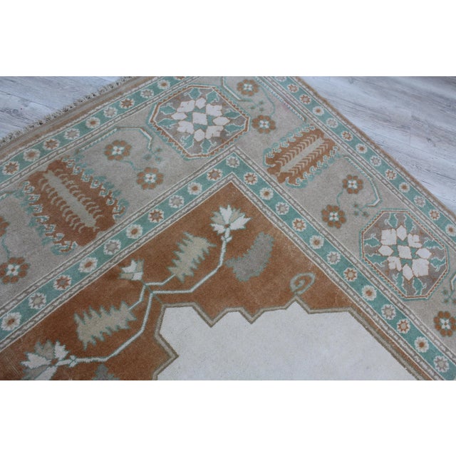 Textile Vintage Turkish Area Rug - 79"x95" For Sale - Image 7 of 13