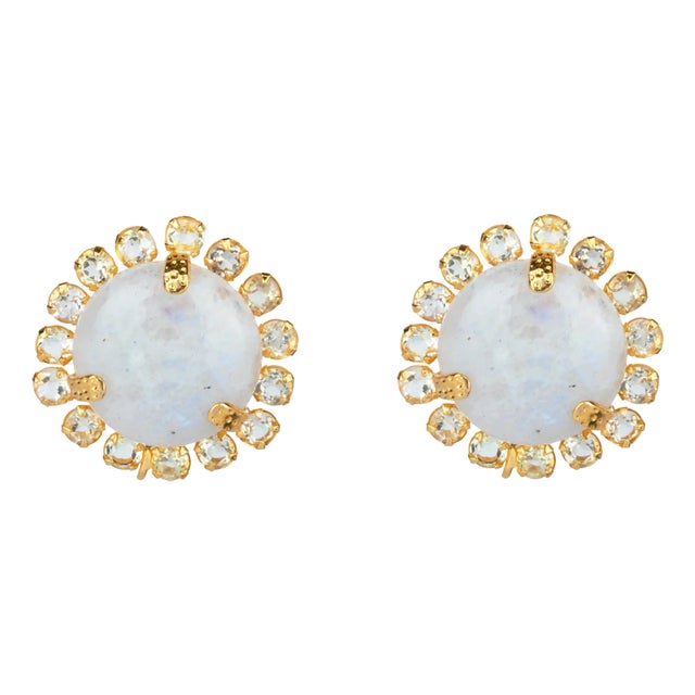 Ellis Studs (White) (Clip On) For Sale