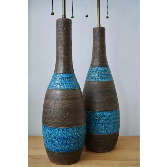 Mid-Century Modern Large Table Lamps by Bitossi - A Pair For Sale - Image 3 of 6