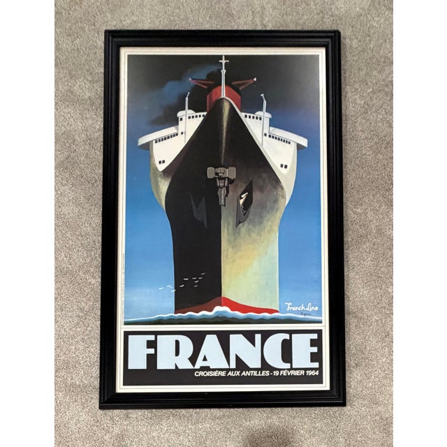 1980s Ciganer - France, Croisière Aux Antilles, 1982 French Line Poster For Sale - Image 5 of 6
