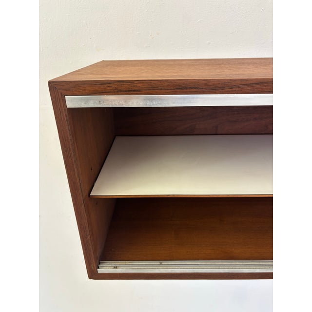 George Nelson Mid 20th Century Pair of Floating Wall Cabinets in the Style of George Nelson For Sale - Image 4 of 12