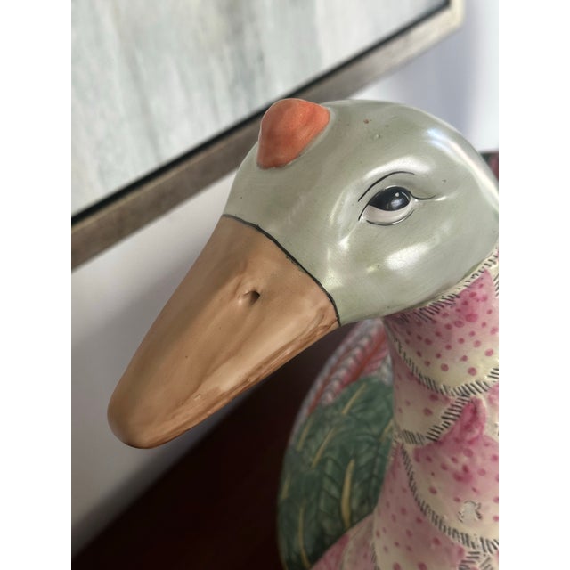Antique Famille Rose Goose Duck For Sale - Image 4 of 12