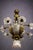 Important antique gilt bronze chandelier, adorned with opaline glass shells and flowers, Art Nouveau period The body is...