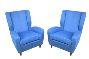 Set of Armchairs in the Style of Melchiorre Bega, Italy, 1950s
