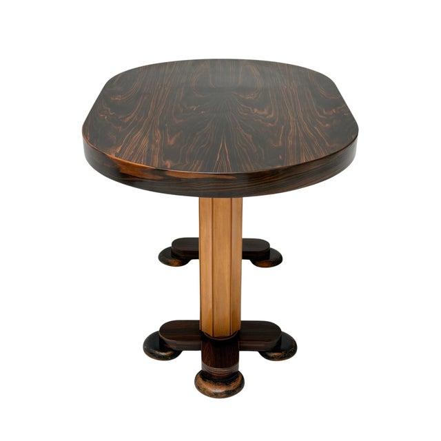Art Deco Oval Center Table by Gebroeders Reens, 1930s For Sale - Image 6 of 13