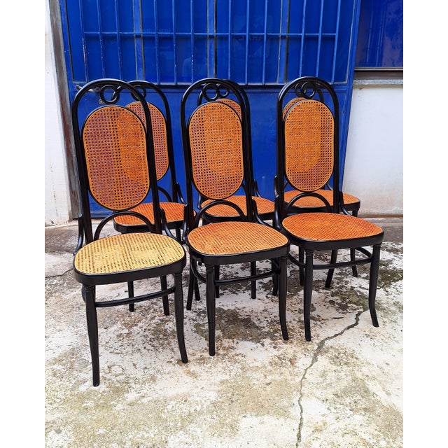 Model 21 Chairs in Beech and Straw, Austria, 1970s, Set of 6 For Sale - Image 10 of 17