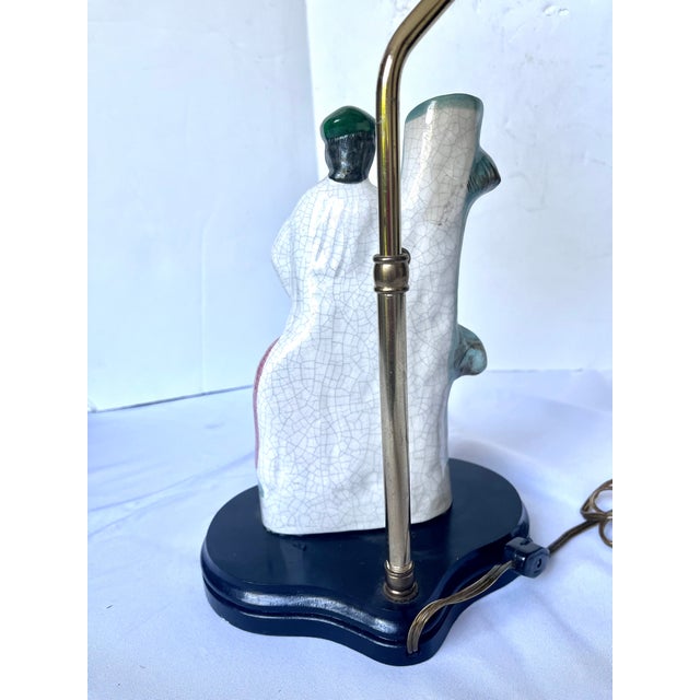 Vintage Staffordshire Style "Young Tom Morris" Golf Spill Vase Table Lamp For Sale - Image 11 of 12
