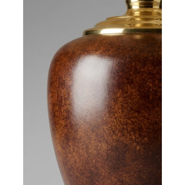 Vintage Table Lamp in Brass and Ceramic from Deknudt, 1970s For Sale - Image 4 of 10