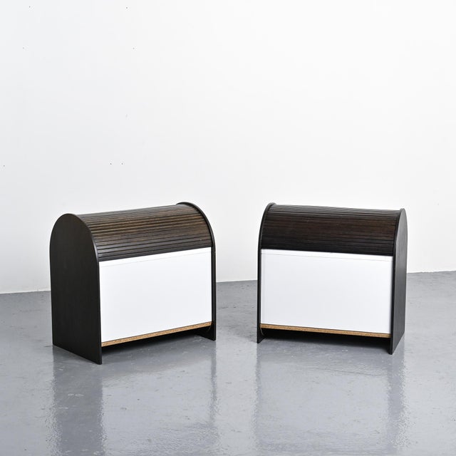 Tambour Cabinets by Klaus Vogt for Thut Möbel, 1970, Set of 2 For Sale - Image 4 of 14