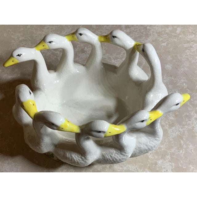 Vintage Porcelain Ducks Candy Dish For Sale - Image 9 of 13