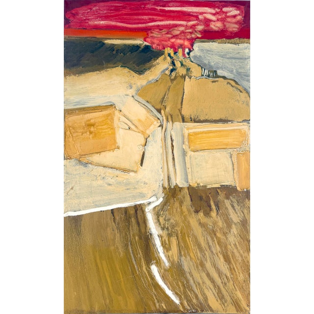 "February 21st - Red" Abstract Expressionist Landscape by William Morehouse For Sale - Image 4 of 10
