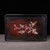 A charming Chinese rectangular tray or display stand, likely made of rosewood (Hongmu). The tray features rounded corners...