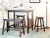Modern Contemporary Pub Table Set in Black - 4 Pieces For Sale - Image 3 of 4