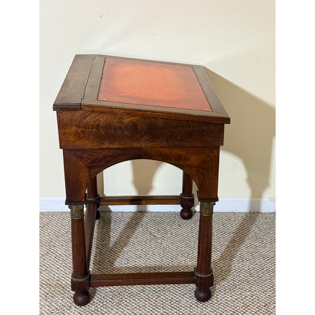 Antique Empire Writing Desk With Beautiful Details For Sale - Image 11 of 11