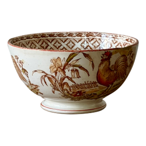19th Century Petrus Regout “Haan” Rooster Bowl, Maastricht Holland