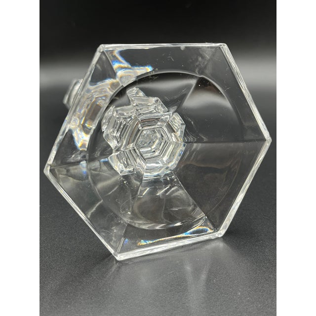 Vintage Classic Cut Glass Candleholders from Baccarat, 1950s, Set of 3 For Sale - Image 14 of 16