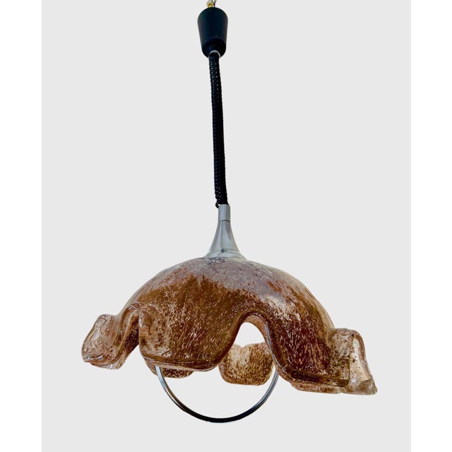 Exceptional Mazzega pendant, multicolore of glass Murano with structure. The Design and the quality of the glass make this...