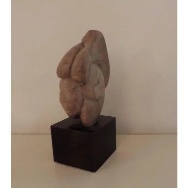 Stone Mid Century Modern Carved Marble Abstract Sculpture Titled "With Child" For Sale - Image 7 of 11