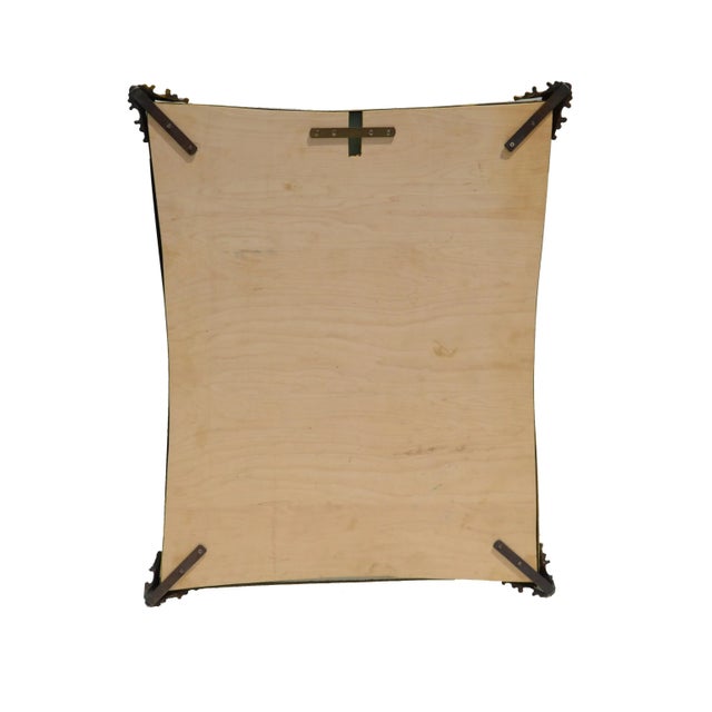 1950's Italian Mid-Century Modern Brass & Bronze Wall Mirror For Sale - Image 11 of 12